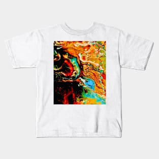 Coral turquoise paint pour festival Kids T-Shirt